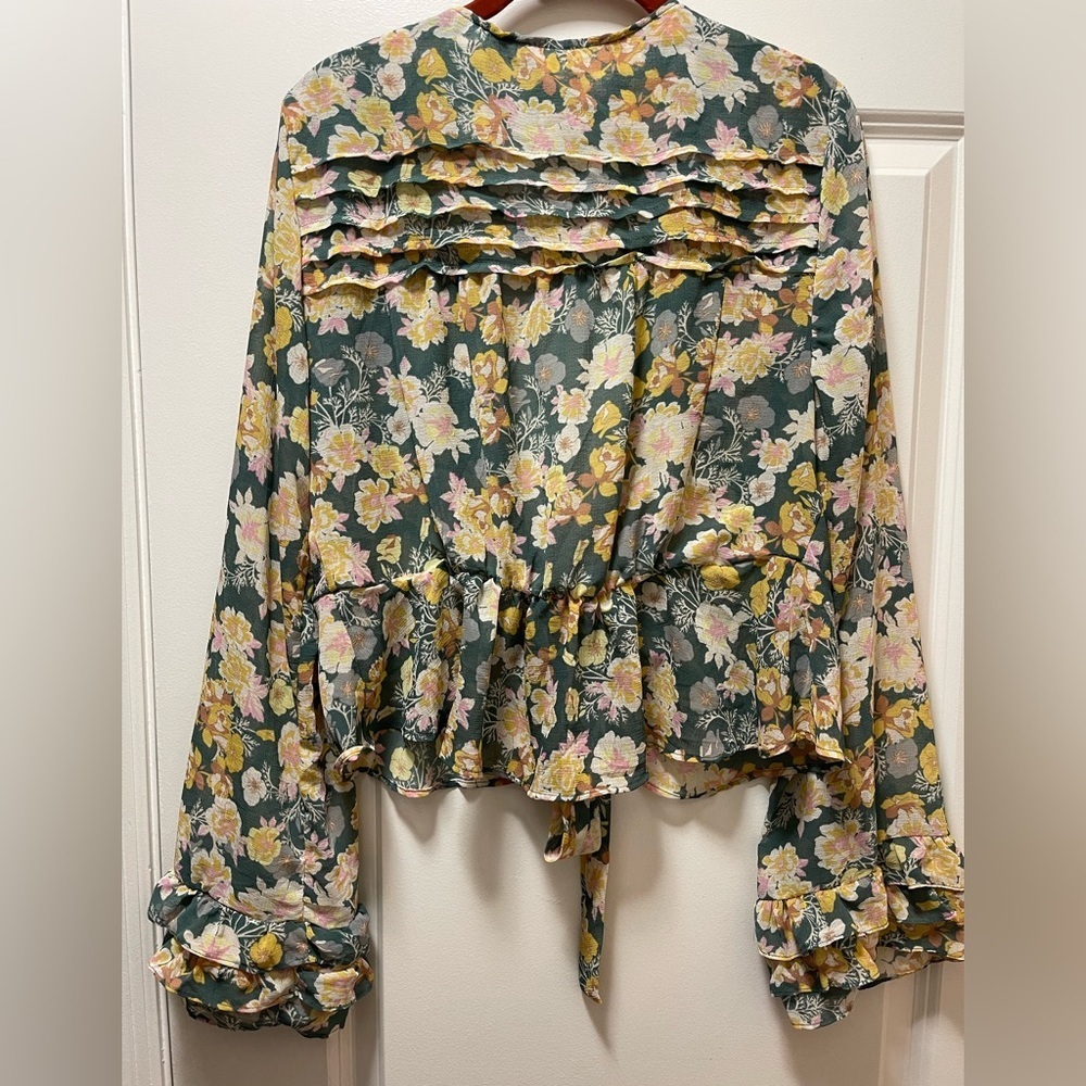 NWT. $98R Free People Maybel Blouse Happy Combo - Picture 10 of 12